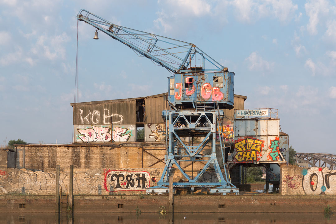 Kampnagel-Kran am Billhafen-Löschplatz