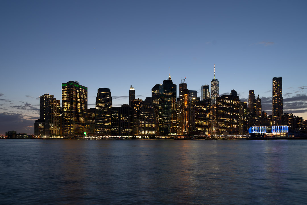 Lower Manhattan in der blauen Stunde