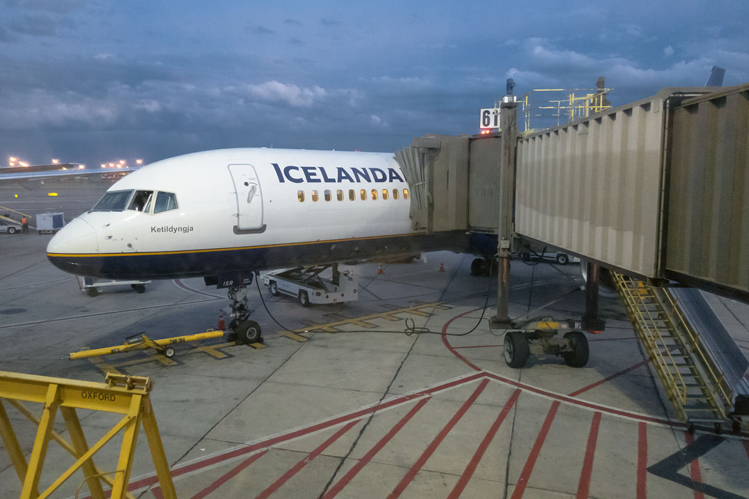 Boarding auf dem Newark Liberty International Airport