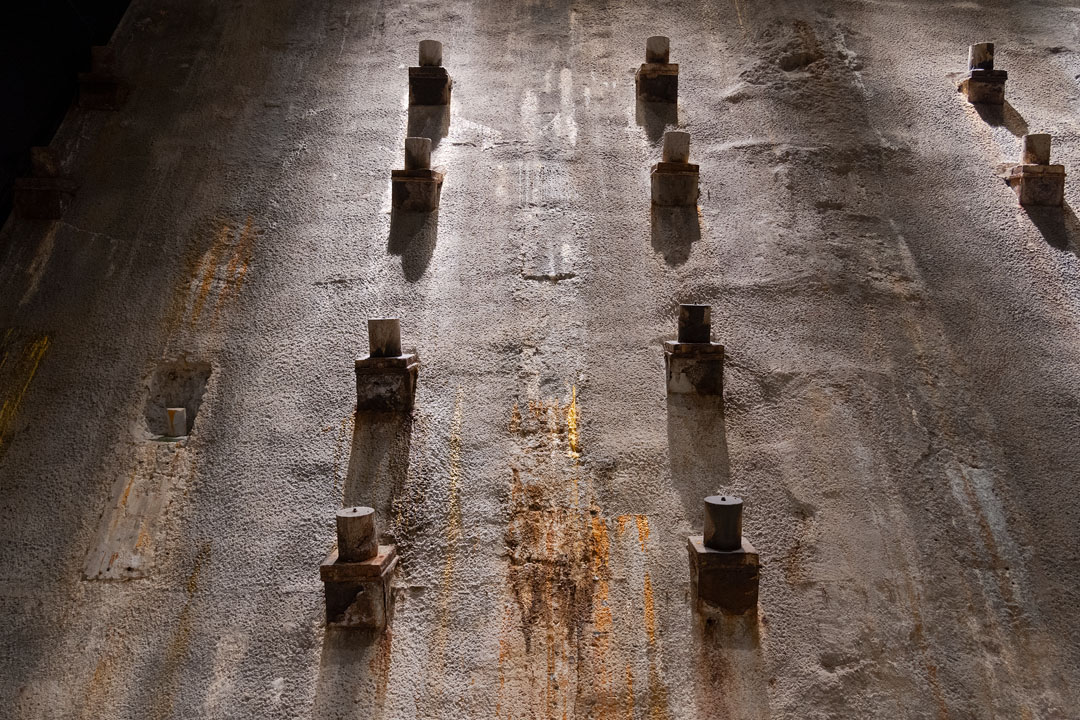 Spundwand im Museum des National September 11 Memorial