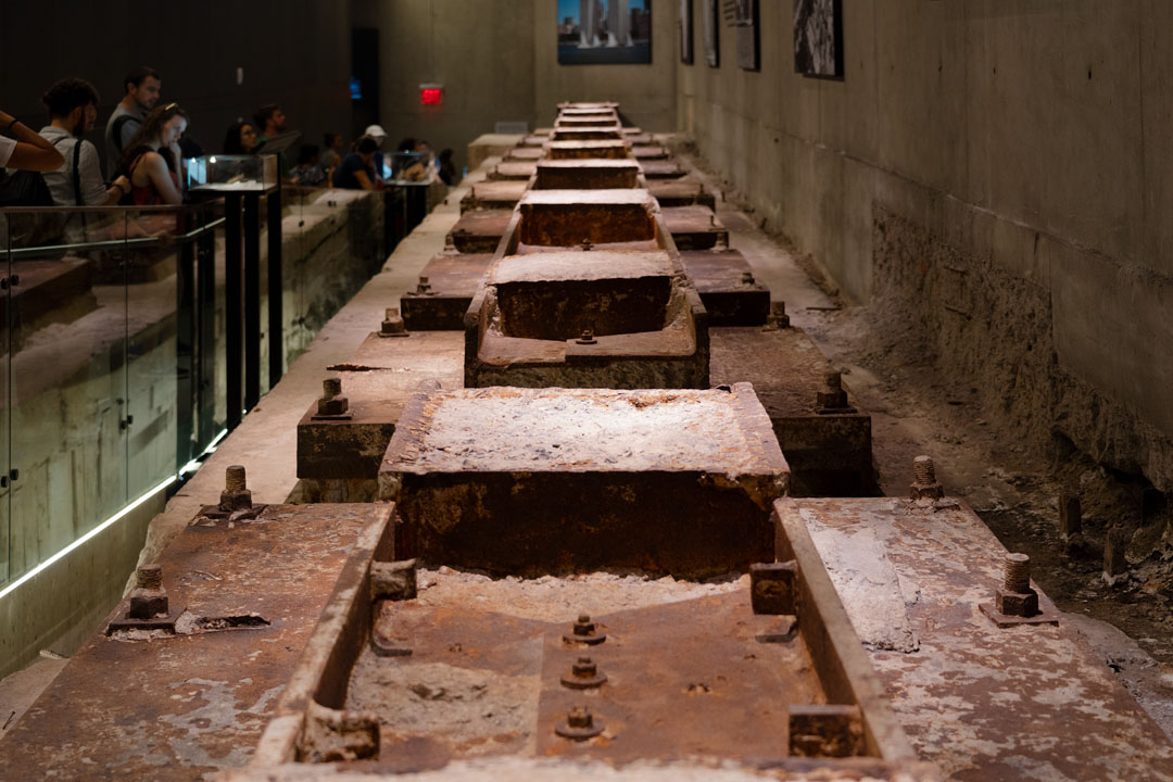 Fudamente im Museum des National September 11 Memorial
