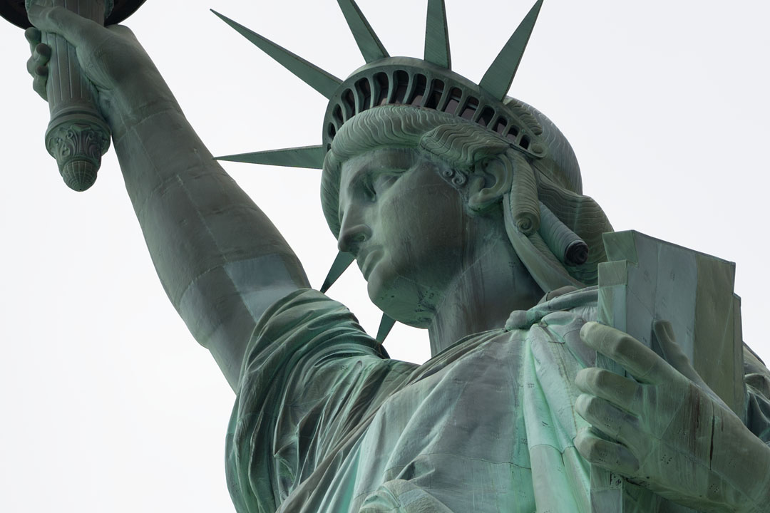 Freiheitsstatue von unten
