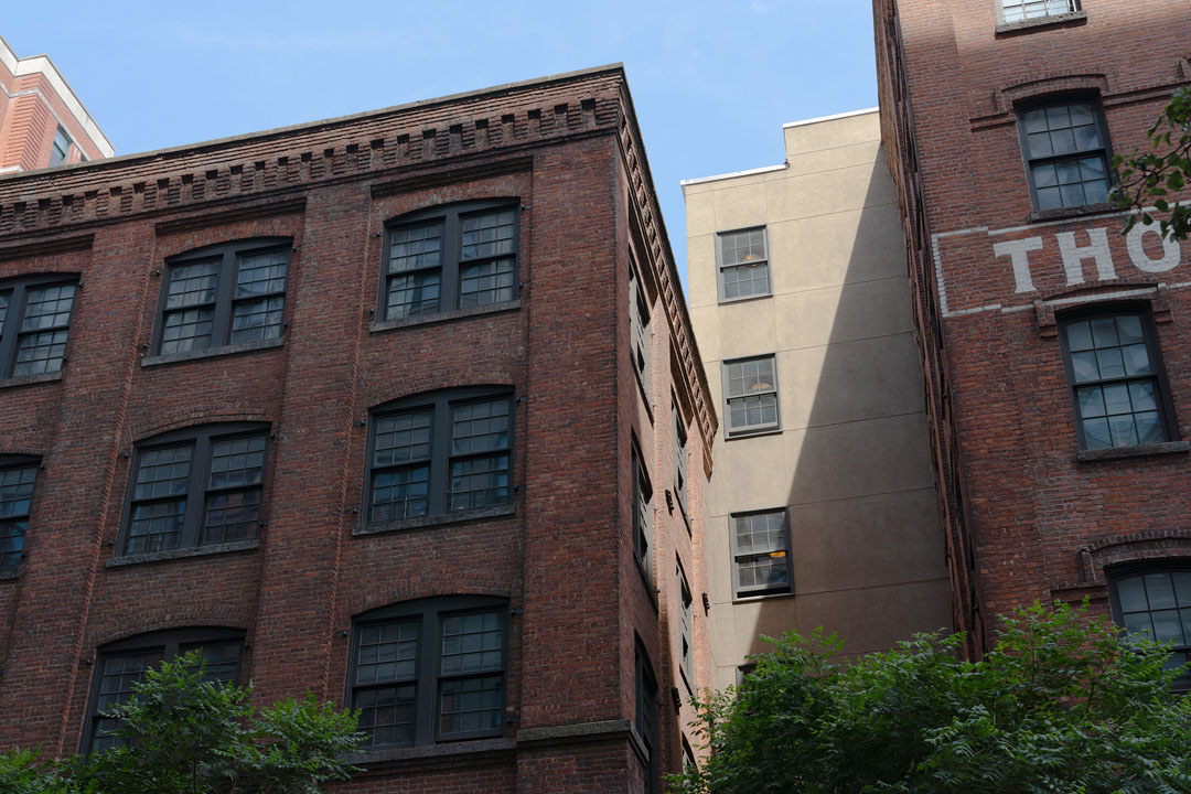 Backsteinbauten in der Washington Street