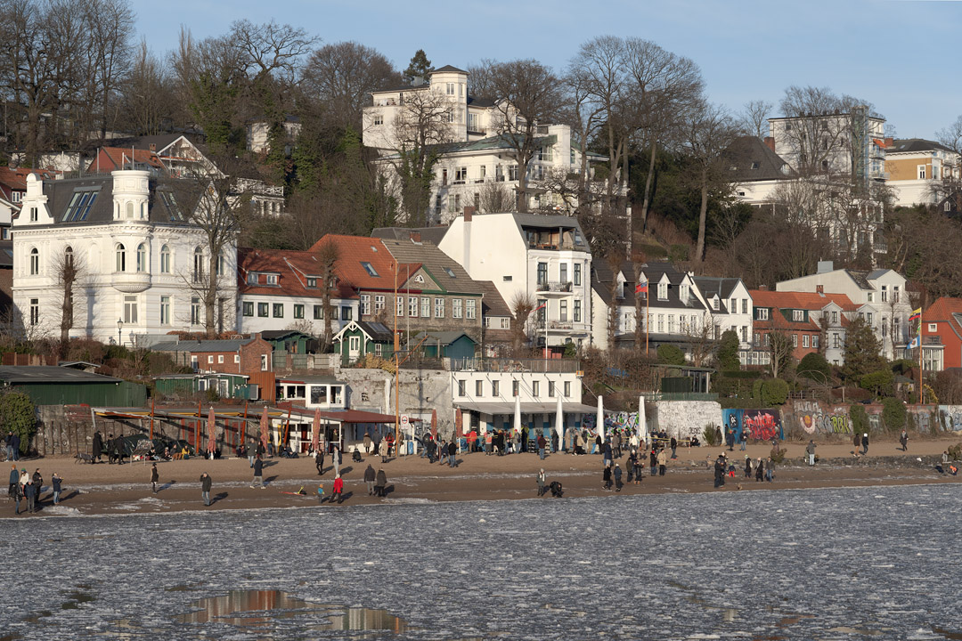 die Strandperle am Elbstrand von Othmarschen.