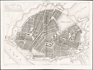 Karte Hamburg 1846 Allgemeine Bauzeitung