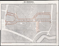Karte 1865 Hamburg, Gängeviertel, Dr. A. Asher