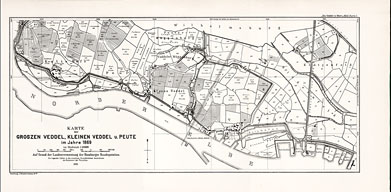 Karte 1869 Veddel (Hamburg)